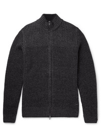 Hugo Boss Wool And Cashmere Blend Zip Up Cardigan
