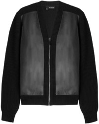 The Kooples Wool Cardigan With Leather