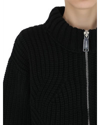 Dsquared2 Zip Up Wool Knit Cardigan