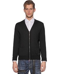 DSQUARED2 Zip Up Wool Knit Cardigan