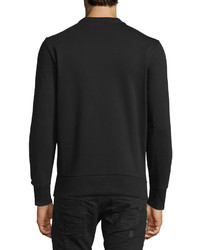 Diesel Zipper Front Long Sleeve Sweatshirt Black