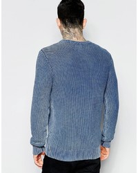 Bellfield Acid Wash Knitted Sweater