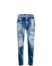 Dsquared2 Destroyed Cropped Jeans