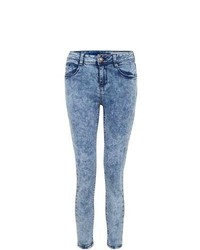 New Look Petite Light Blue Acid Wash Skinny Jeans