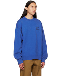 Nike Blue Stssy Edition Acid Washed Sweatshirt