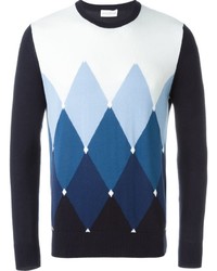Blue Argyle Sweaters for Men | Lookastic