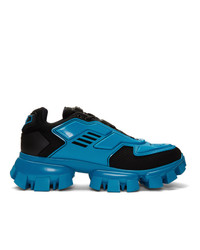 Prada Black And Blue Cloudbust Thunder Sneakers