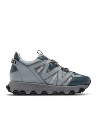 Lanvin Blue And Grey Lightning Sneakers