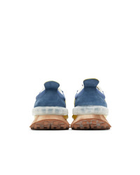 Lanvin Blue And Yellow Bumpr Sneakers