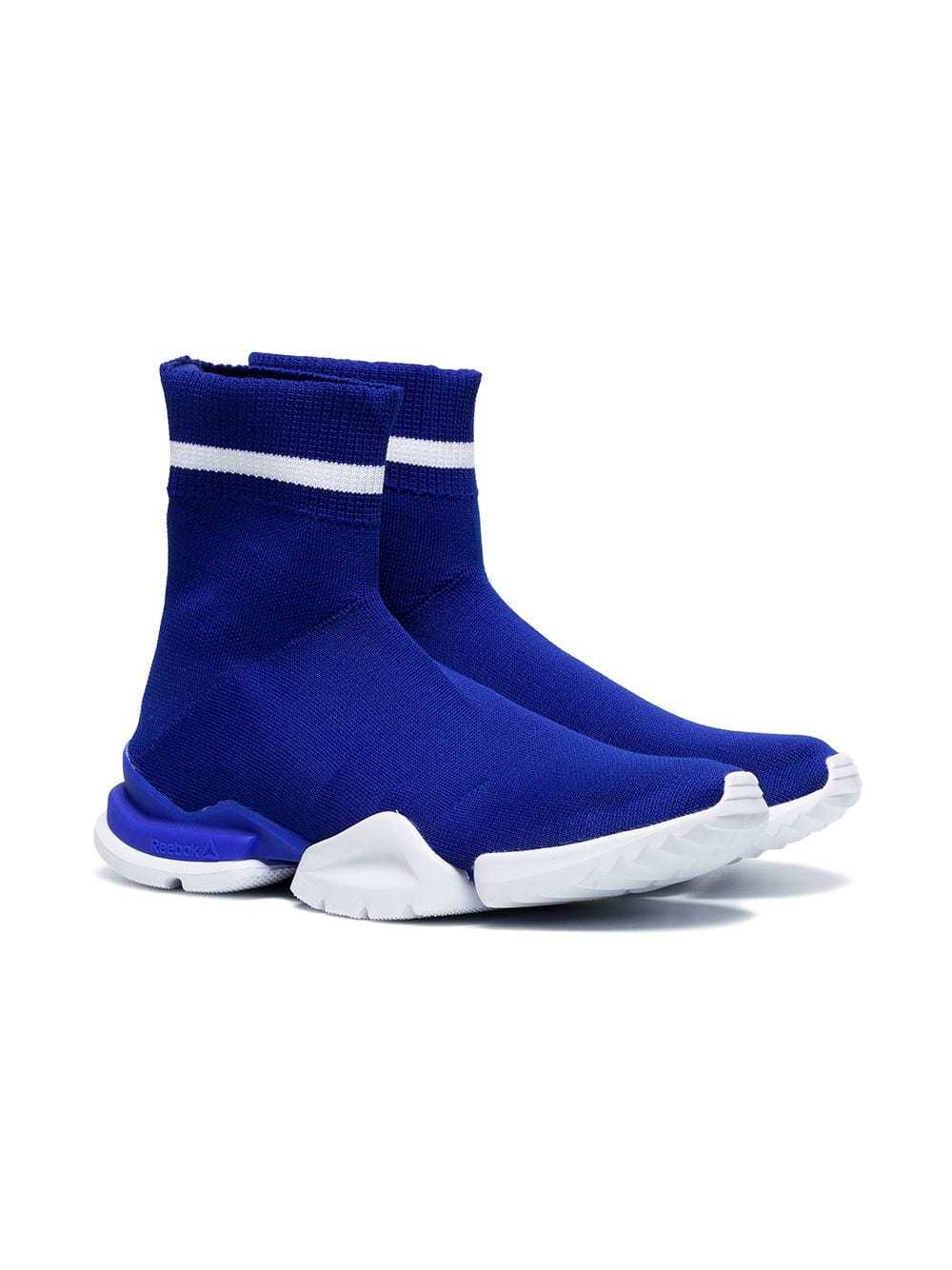 Reebok White And Blue Sock Runner Sneakers, $179 | farfetch.com |