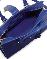 Saint Laurent Monogram Small Zip Around Satchel Bag Bleu Majorelle