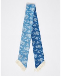 Asos Collection Denim Bandana With Mini Fringe Neck Tie