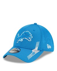 New Era Blue Detroit Lions 2021 Nfl Sideline Home 39thirty Flex Hat