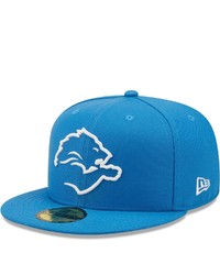 New Era Blue Detroit Lions Eletal 59fifty Fitted Hat