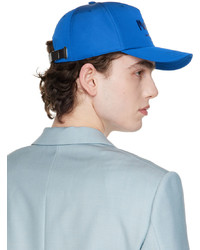 Alexander McQueen Blue Graffiti Print Baseball Cap