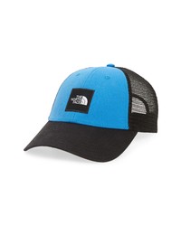 The North Face Box Logo Trucker Hat In Blackclear Lake Blue At Nordstrom
