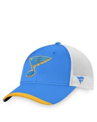 FANATICS Branded Bluewhite St Louis Blues Authentic Pro Locker Room Logo Trucker Snapback Hat