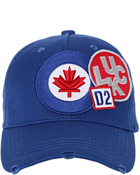DSQUARED2 Flag Patches Canvas Baseball Cap
