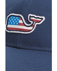 Vineyard Vines Flag Whale Patch Trucker Hat Red