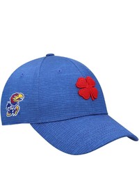 Black Clover Royal Kansas Jayhawks Crazy Luck Memory Fit Flex Hat