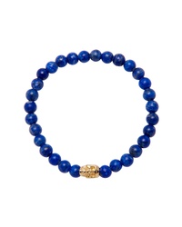 Nialaya Skull Bead Lapis Lazuli Stretch Bracelet
