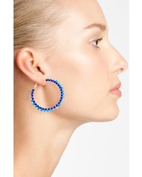 Rebecca Minkoff Thread Beaded Hoop Earrings