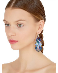 Ziio Pixel Blue Beaded Earrings