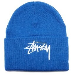 stussy blue beanie