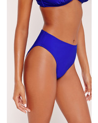 Missguided Cobalt Blue Super High Leg High Waisted Bikini Bottoms Mix Match