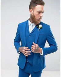 ASOS DESIGN Asos Super Skinny Fit Suit Jacket In Blue