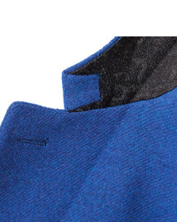 Etro Blue Slim Fit Wool Blend Blazer