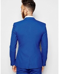Asos Brand Super Skinny Suit Jacket In Blue