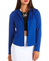 Charlotte Russe Structured Tulip Back Cropped Blazer