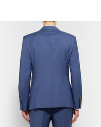 Alexander McQueen Cobalt Slim Fit Wool And Mohair Blend Suit Jacket