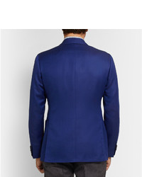 Canali Kei Unstructured Wool And Mohair Blend Blazer