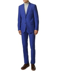 Topman Skinny Fit Blue Suit Jacket