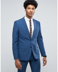 Farah Skinny Suit Jacket In Blue