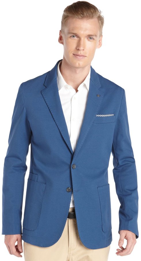 Hartley Cotton Stretch Blue Blazer