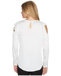 Calvin Klein Cold Shoulder Top With Flutter Clothing