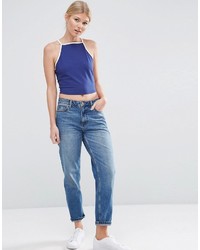 Asos Petite 90s Top With Tipping