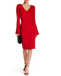 Just Me Bell Sleeve Bodycon Dress