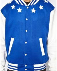 Reclaimed Vintage Bomber Jacket With Stars And Back Print