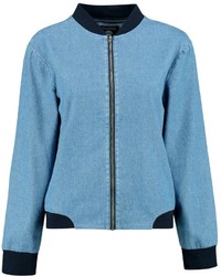 Boohoo Katie Light Weight Ma1 Denim Bomber