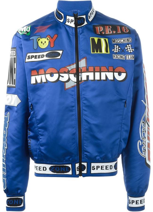 Fume Slash Represent Moschino Racing Bomber Jacket, $1,050 | farfetch.com | Lookastic