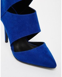 Aldo Flemmings Blue Cut Out Heeled Shoe Boots