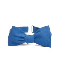 Edit by The Tie Bar Linen Bow Tie Blue One Size