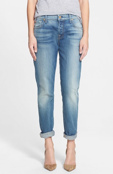 7 For All Mankind Josefina Boyfriend Jeans, $210 | Nordstrom | Lookastic