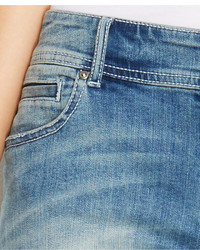 INC International Concepts Petite Boyfriend Straight Leg Jeans Zenith Wash