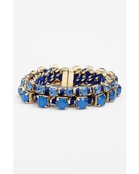 Cara Couture Double Row Bracelet Blue