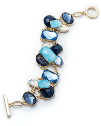 Anne Klein Clustered Blue Stone Bracelet